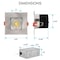 Luxrite 4 Inch Square LED Recessed Downlight 5 CCT Selectable 2700K-5000K 15W 1100LM Dimmable Nickel LR24950 LR24964-1PK - alternate 4